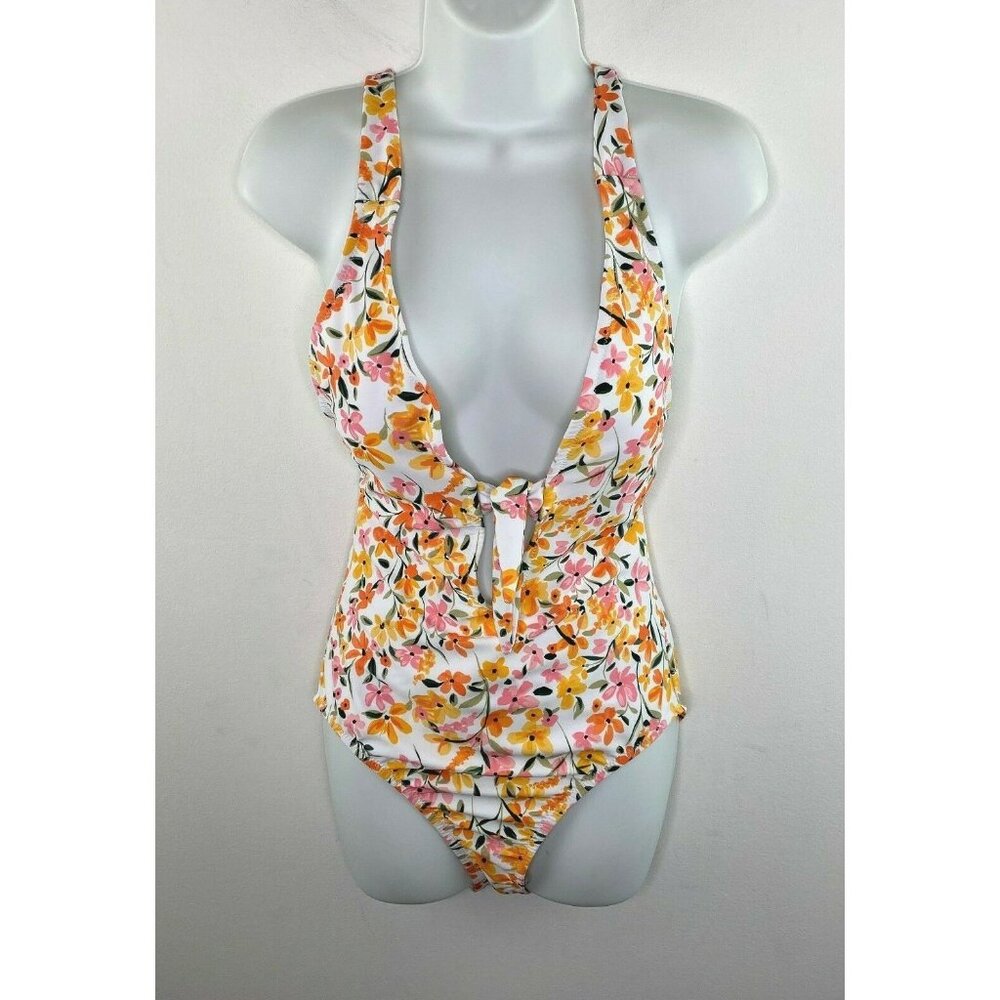 Jessica Simpson $98 Summer Dreaming Tie-Front One Piece Swimsuit Size S - Picture 2 of 7